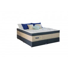 Base Cama Box Suede Veludo Liso Linho Azul - King